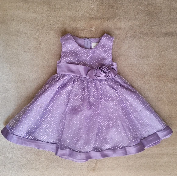 rare editions purple dress Rare Editions Baby Girls' Short-Sleeve 3D Butterfly Social Dress - Purple